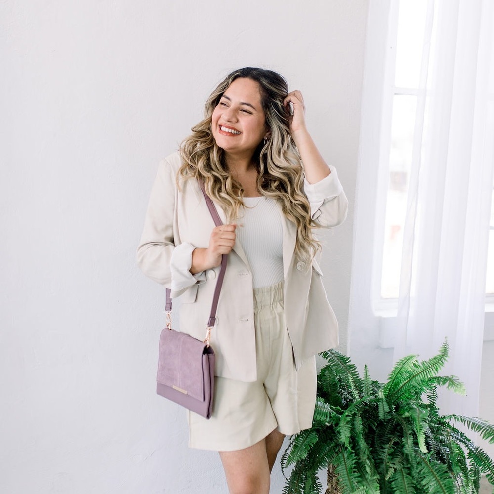 The Brooke Blazer & Short Set in Taupe
